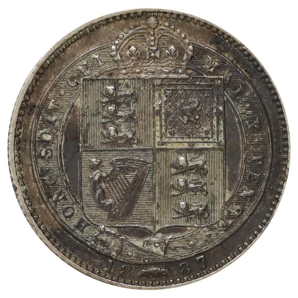 Great Britain 1887 1 Shilling Extra Fine (EF40) Scratched, marks, or impaired