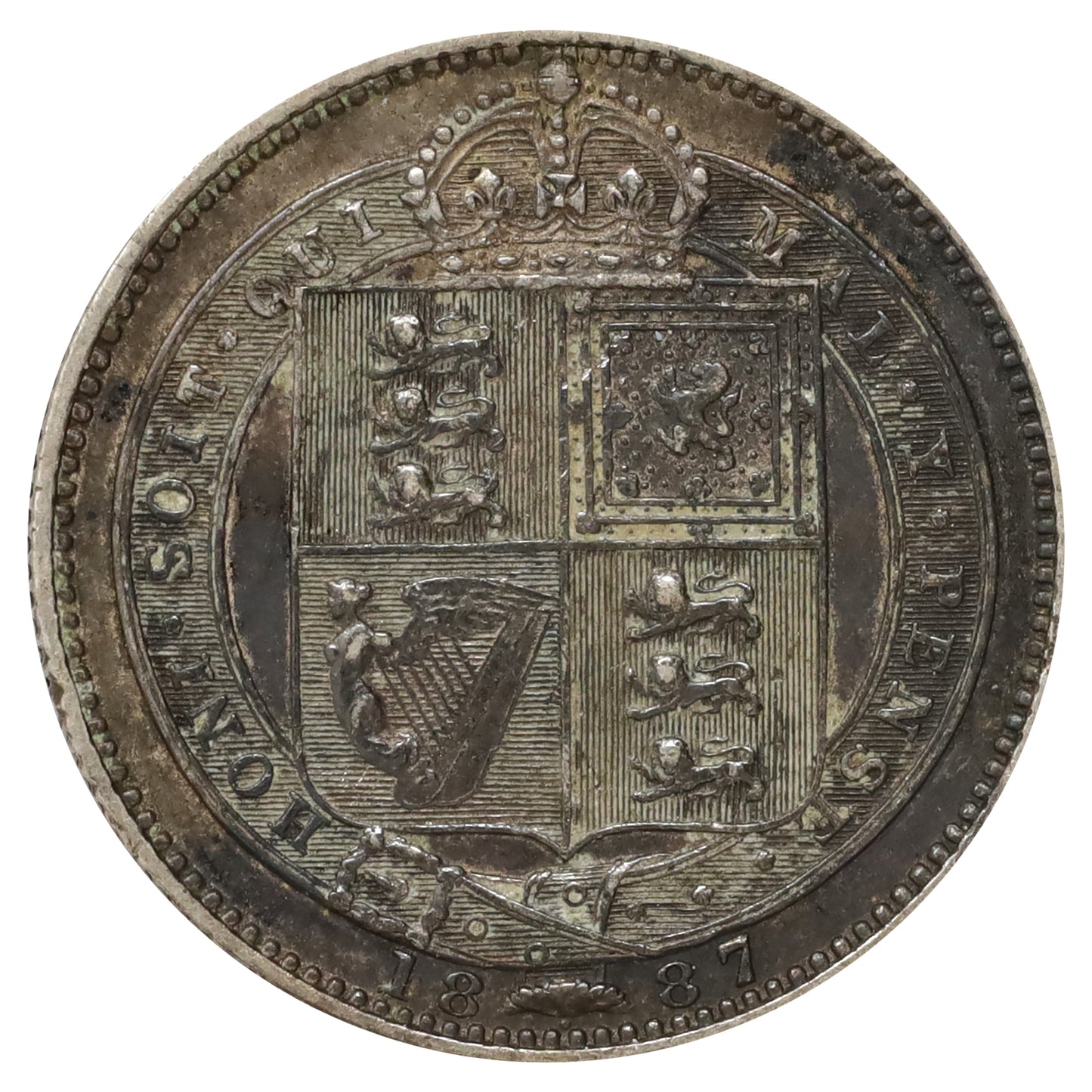 Great Britain 1887 1 Shilling Extra Fine (EF40) Scratched, marks, or impaired