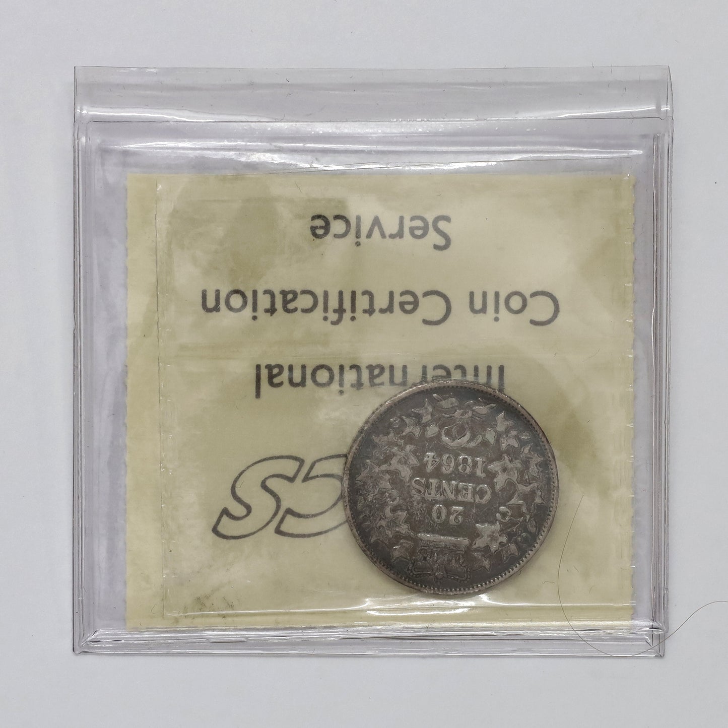 1864 New Brunswick 20-cents ICCS Certified VF20 (Toned)