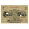 Germany 1918 Zwickau Gutschein 5 Mark Note
