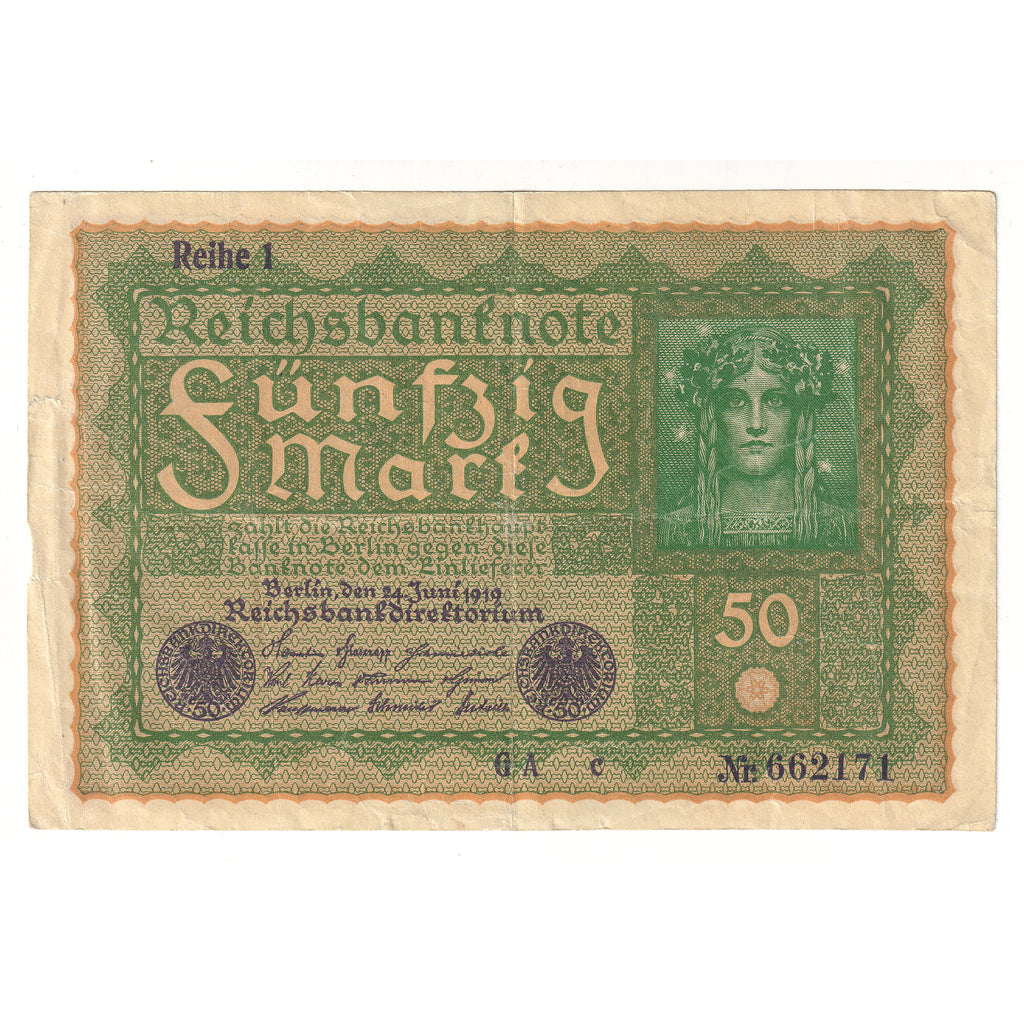Germany 1919 50 Mark Note, Pick #66