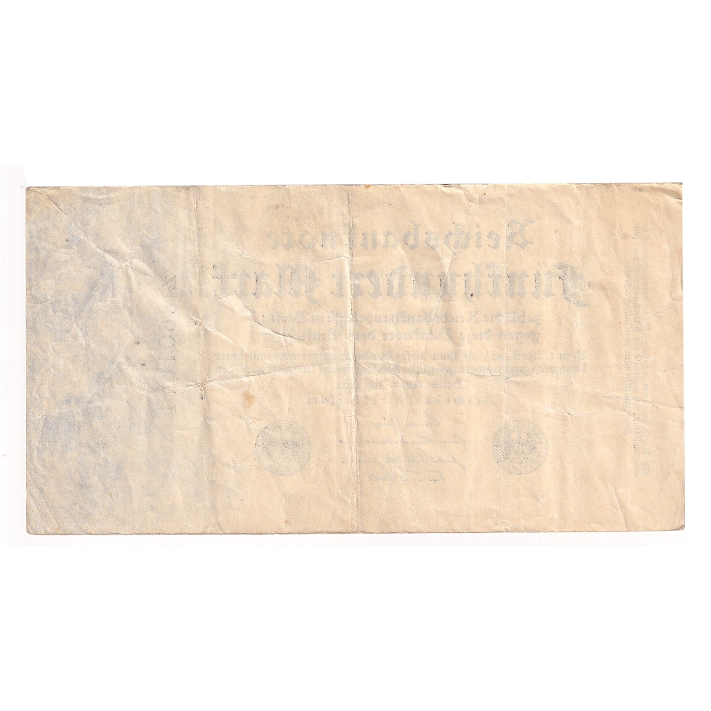 Germany 1922 500 Mark Note, 7 Digit Z8601611, Very Fine (VF20) Hole