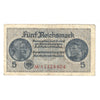 Germany Third Reich 1940-1945 Reichscreditkasse 5 Mark Note, Pick #R138