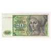 Germany 1970 20 Mark Note, Pick #32b, VF-EF (VF30)