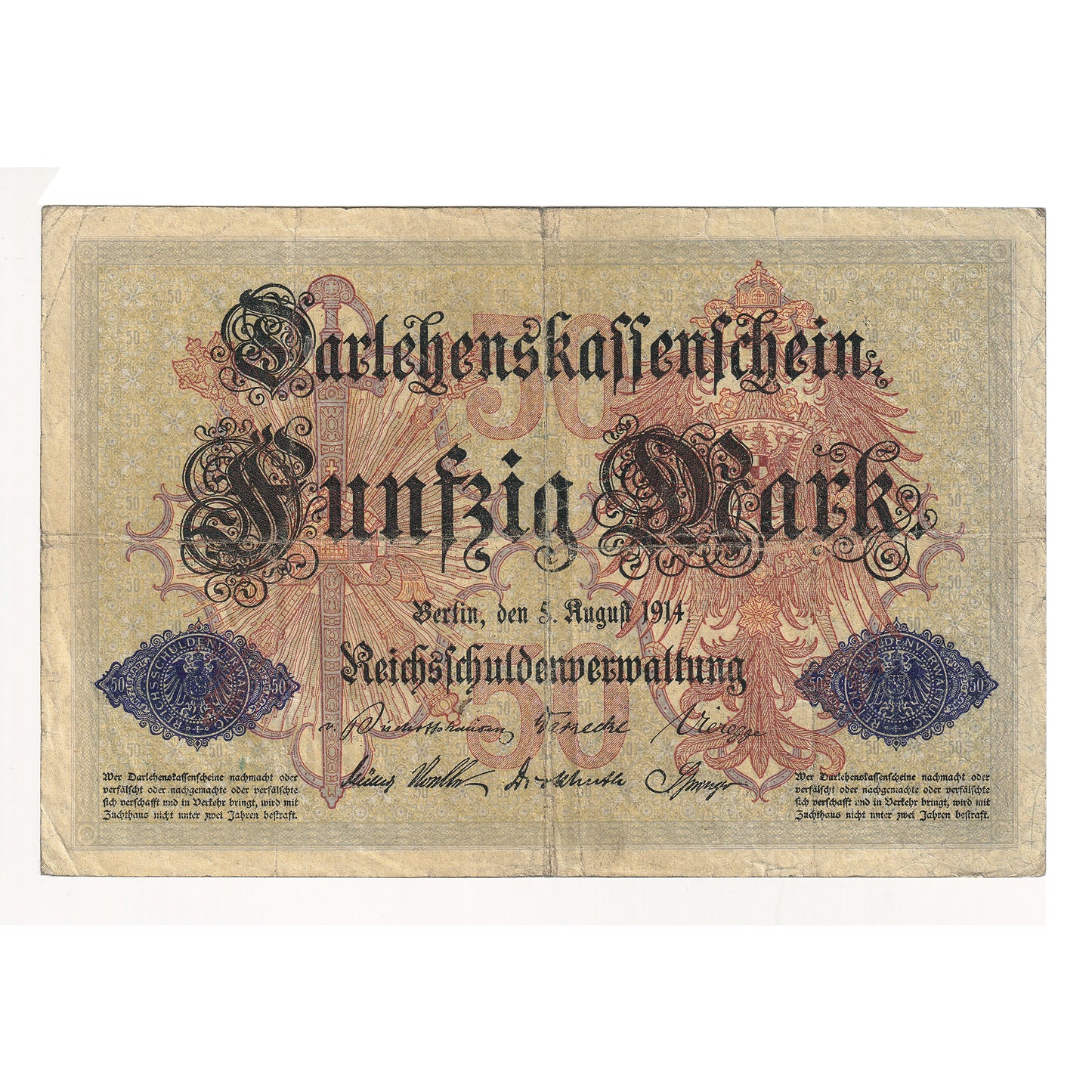 Germany 1914 50 Mark Note, Pick #49