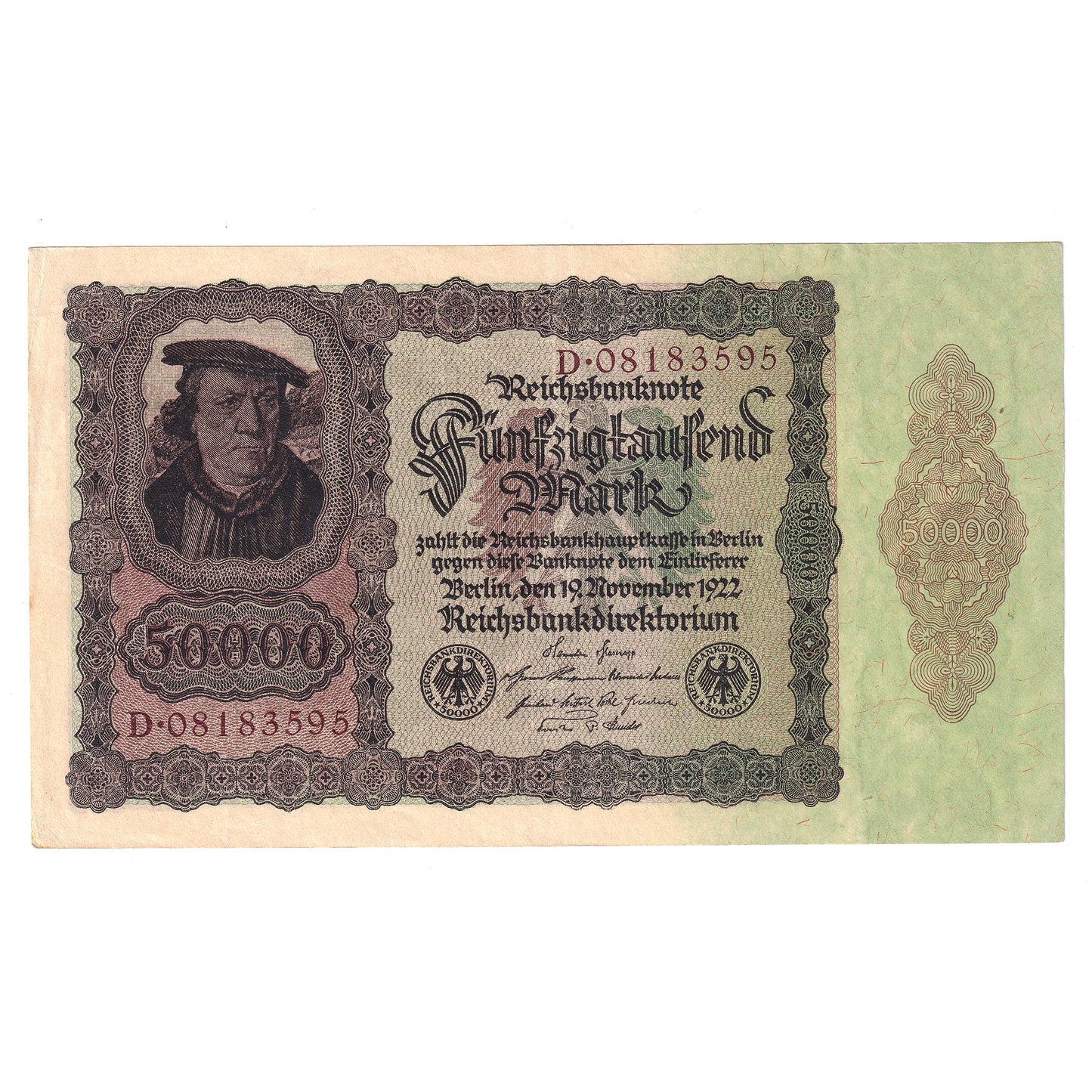Germany 1922 50,000 Mark Note, Pick #80