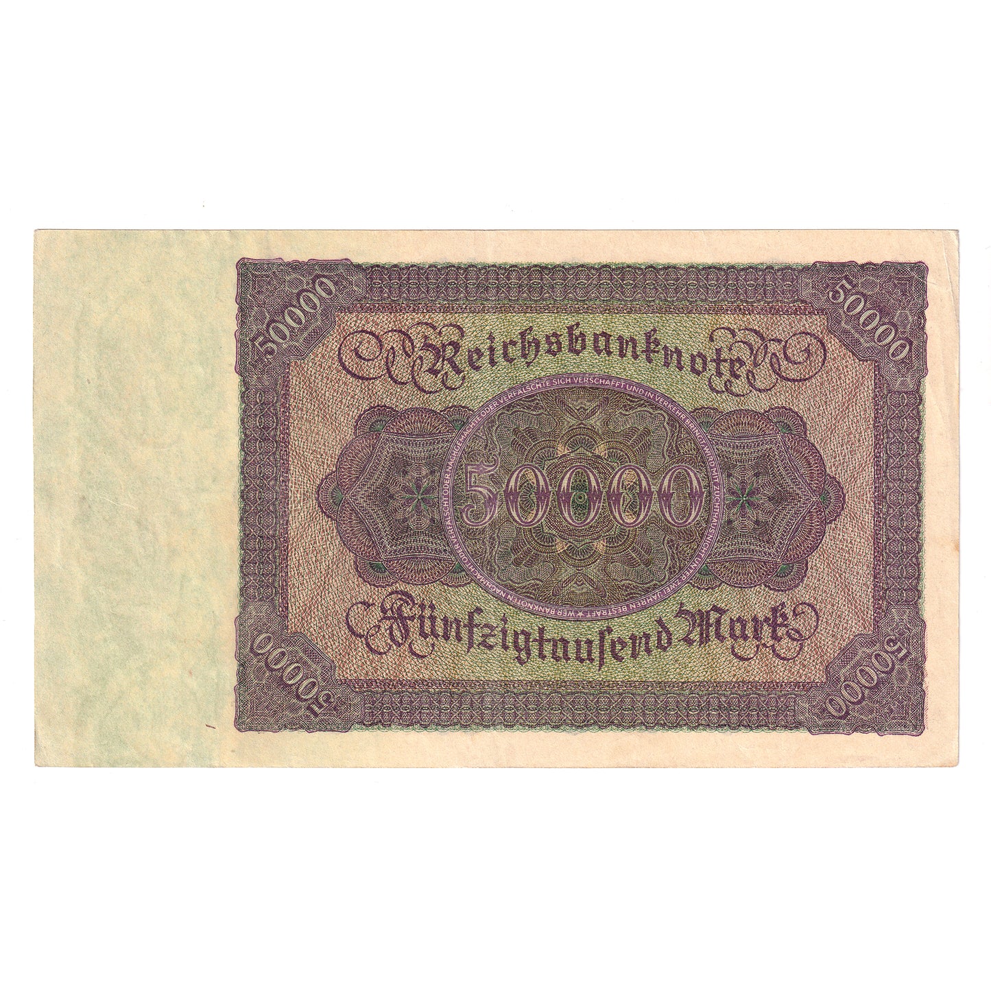 Germany 1922 50,000 Mark Note, Pick #80