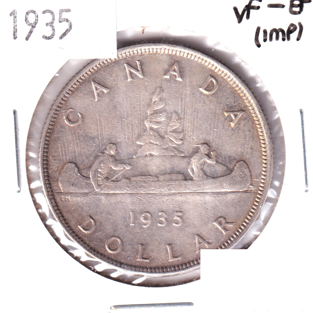 1935 Canada Dollar VF-EF (VF30) Scratched, toned, or impaired