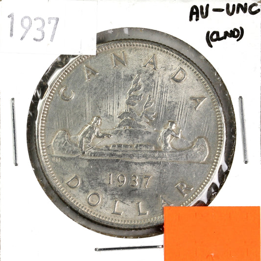1937 Canada Dollar AU-UNC (AU55) Cleaned, Scratched, or Impaired