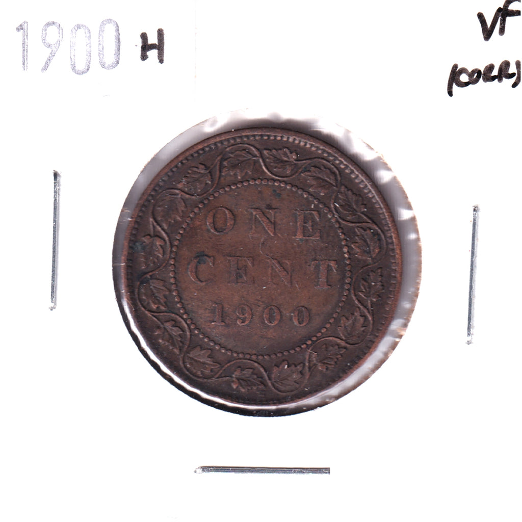 1900H Canada 1-cent Very Fine (VF20) Nicks, corrosion, or impaired