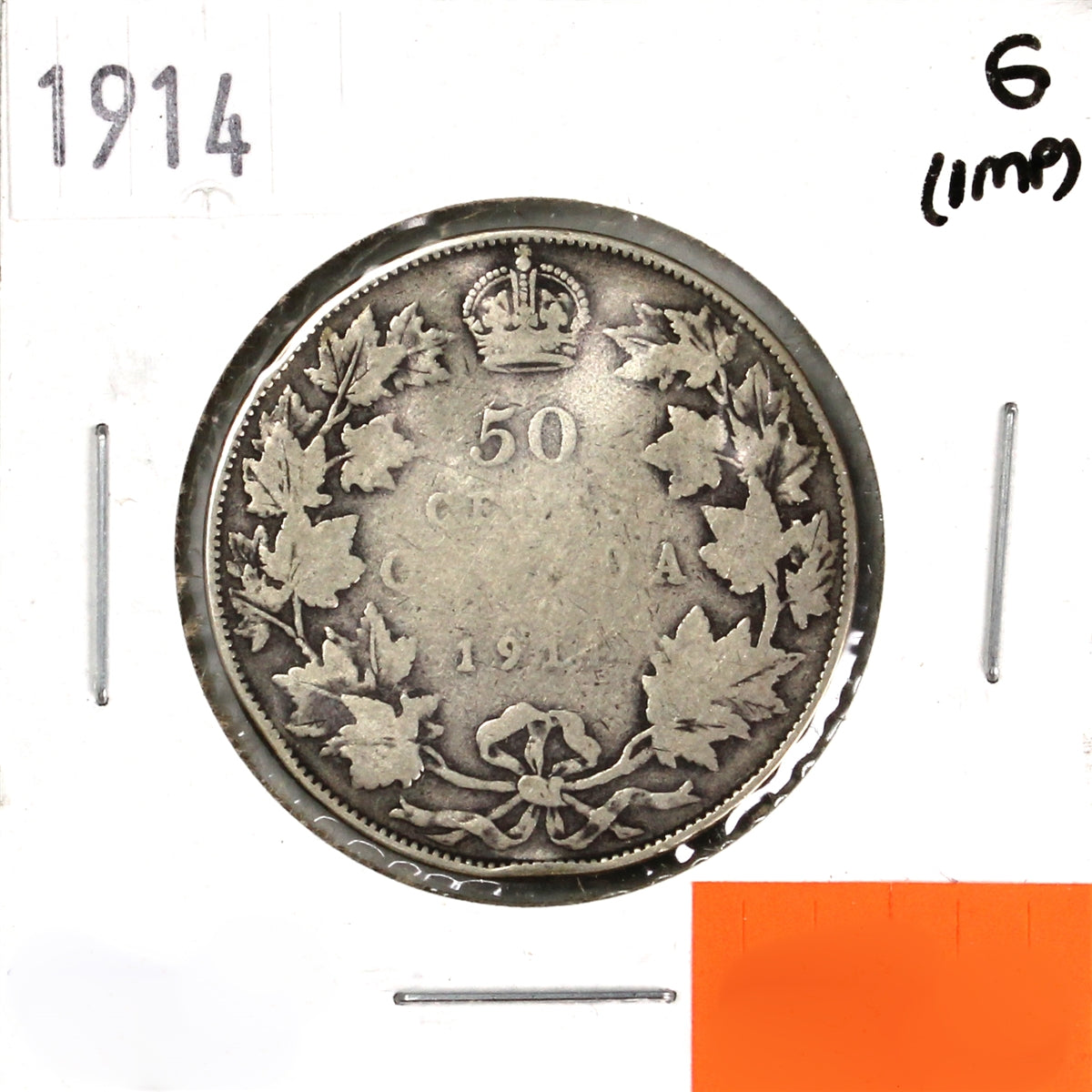 1914 Canada 50-cents Good (G4) Scratched, cleaned, or impaired