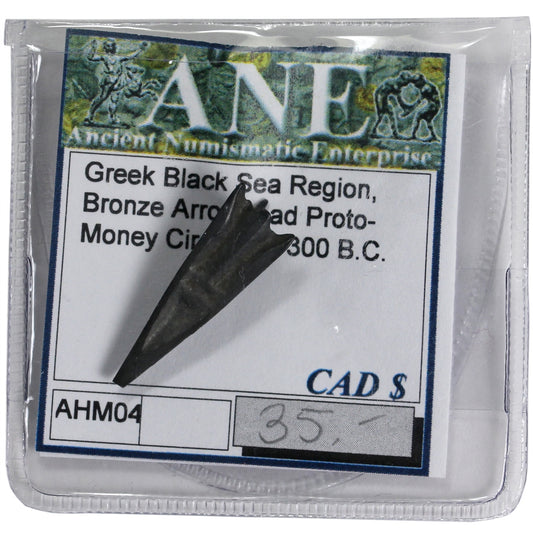 Greek Black Sea Region Proto-Money Circa 500-300 BC - Bronze Arrowhead