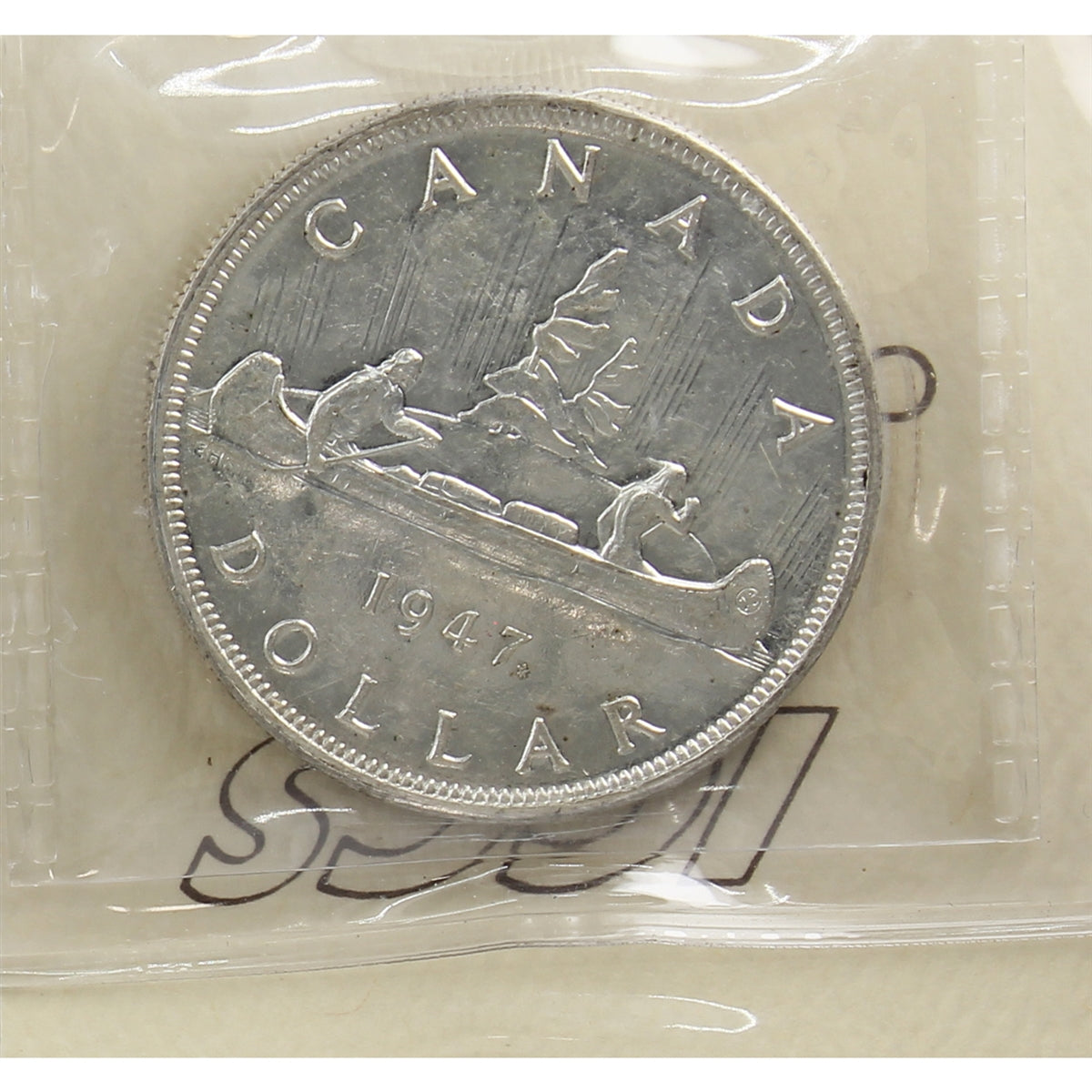 1947 Maple Leaf Canada Dollar ICCS Certified EF45