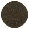1858 Canada 1-cent Fine (F-12) Scratched, Cleaned, or Impaired