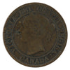 1858 Canada 1-cent Fine (F-12) Scratched, Cleaned, or Impaired