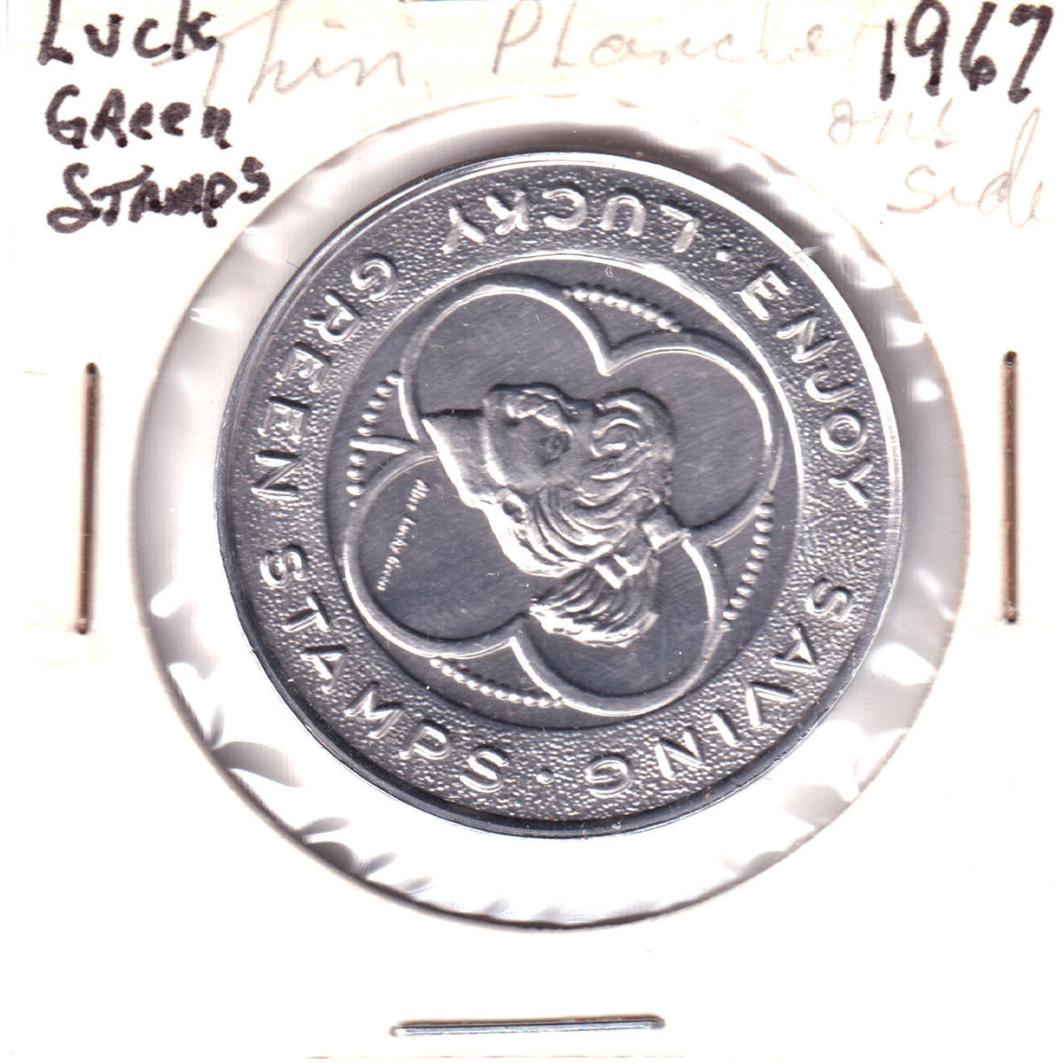 1967 Enjoy Saving Lucky Green Stamps Canada's Centennial Medallion