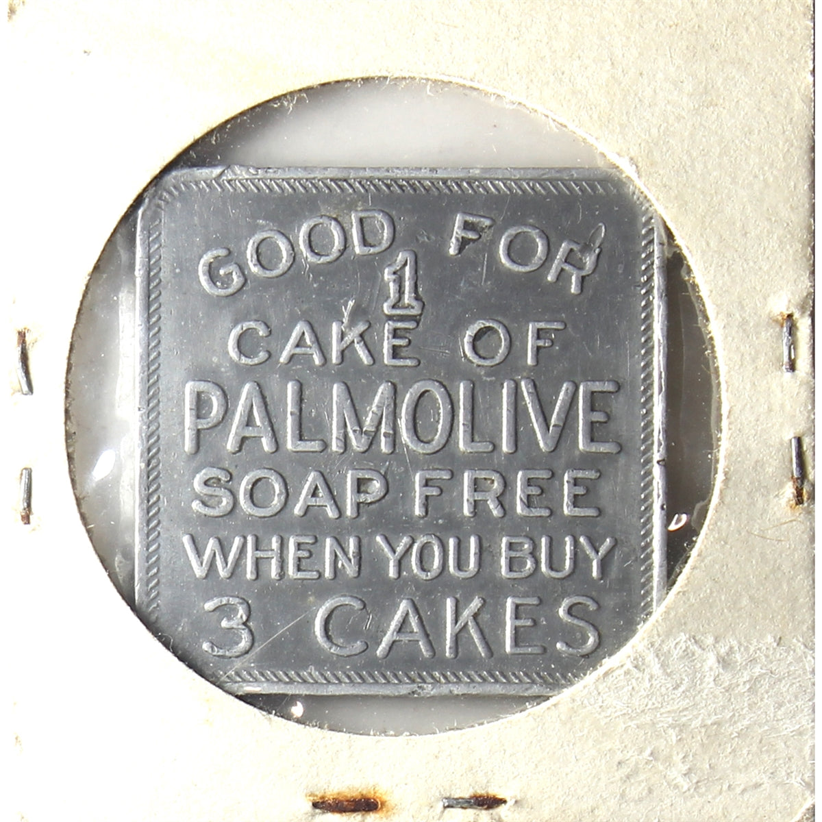 Palmolive Soap Square Token Good for Cake of Palmolive Soap Free When You Buy 3 Cakes