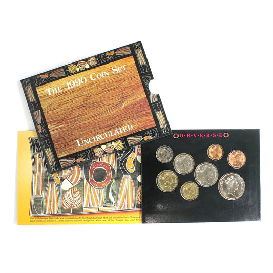 Australia 1990 8-coin Mint Set in Folder (Minor toning, light wear on packaging)