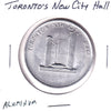 Circa 1965 Toronto's New City Hall Aluminum Medalet