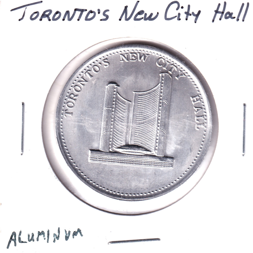 Circa 1965 Toronto's New City Hall Aluminum Medalet