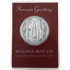 1970 Wellings Mint Season's Greetings Medallion in Case with Stand: PEACE