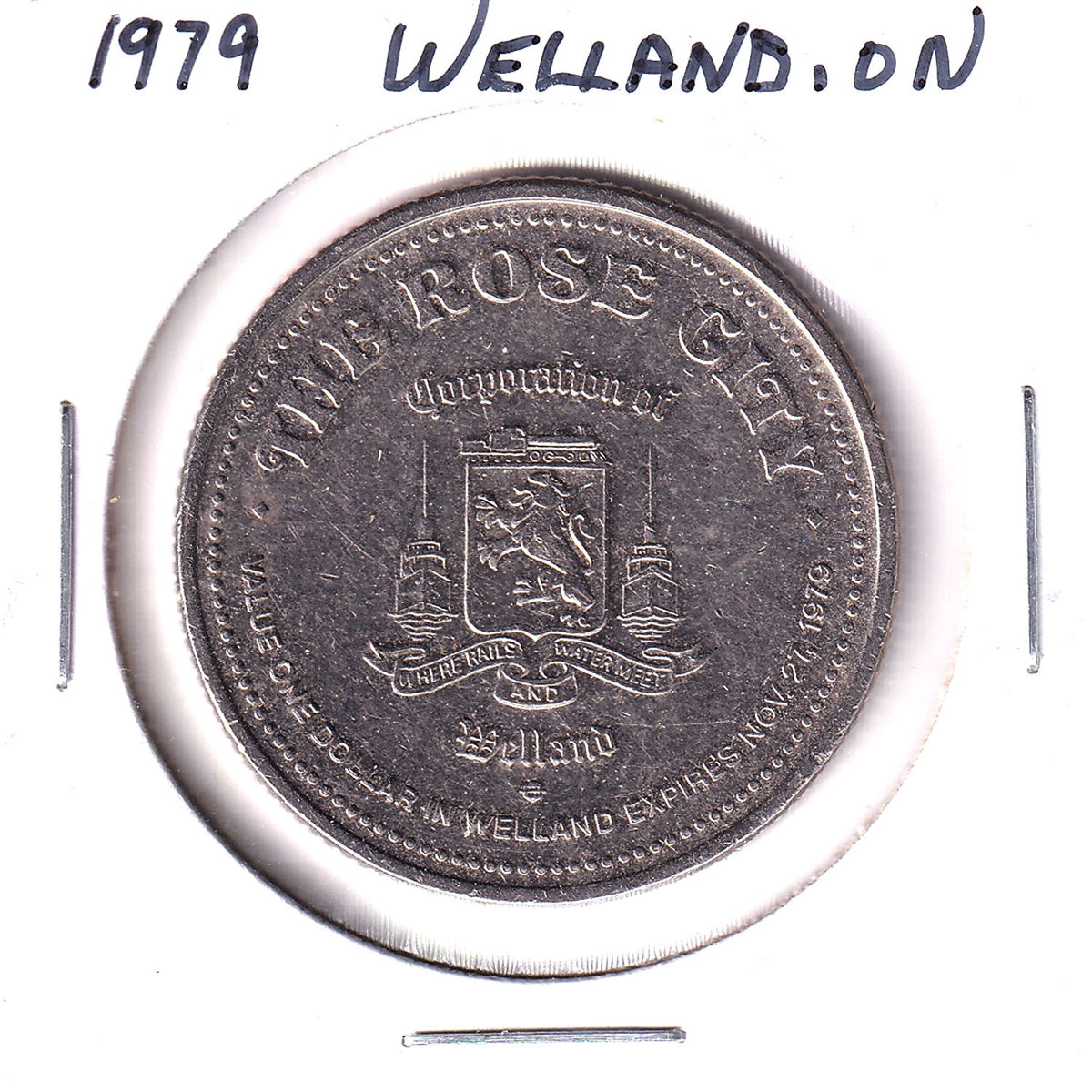 1979 Welland, ON, 150th Anniversary of the Welland Canal Trade Dollar Token