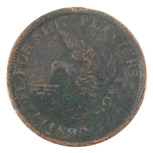 1837 USA Hard Times Token: Substitute for Shin Plaster NOW
