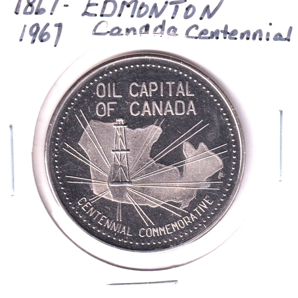 1967 Edmonton Canadian Centennial Medallion: Oil Capital of Canada