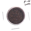 1888 Canada 1-cent F-VF (F15) Scratched, cleaned, or impaired