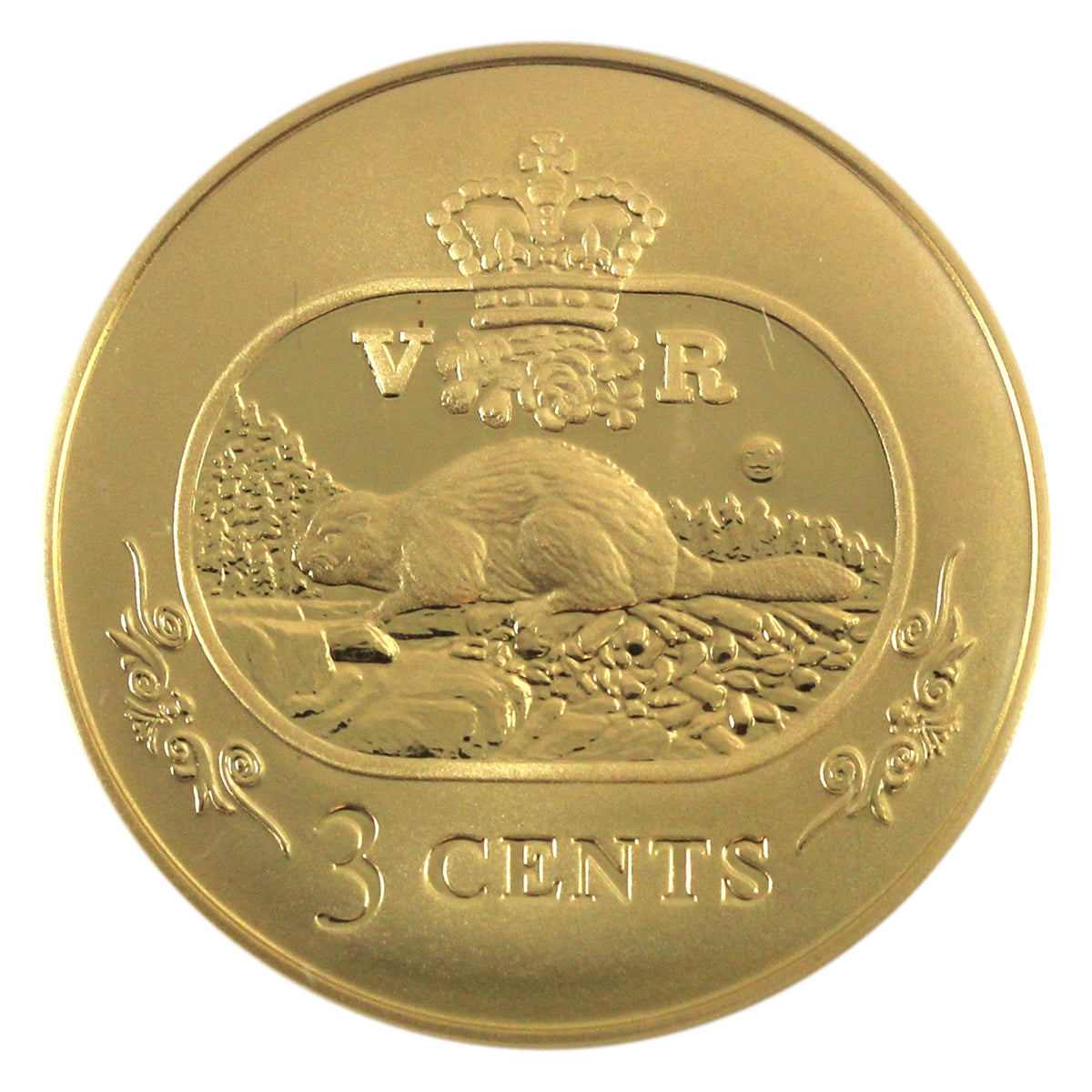 2001 Canada 3-cent First Postage Stamp Sterling (From Set) Coin only