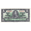 BC-21d 1937 Canada $1 Note, Coyne-Towers, Very Fine (VF20) Holes, tears, or damaged