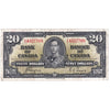 BC-25c 1937 Canada $20 Coyne-Towers, F-VF (F15) damaged