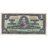 BC-21c 1937 Canada $1 Note, Gordon-Towers, Fine (F12) Tears, holes, or impaired