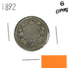 1892 Canada 25-cents Good (G4) Scratched, toned, or impaired