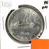 1935 Canada Dollar Almost Uncirculated (AU50) Scratched, Cleaned, or Impaired
