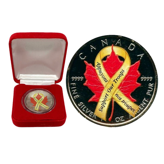2009 Canada $5 Support Our Troops 1oz SML in Red Box (No Tax) Issues