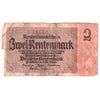 Germany 1937 2 Rentenmark Note, Pick #174b, Circ