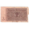 Germany 1937 2 Rentenmark Note, Pick #174b, Circ