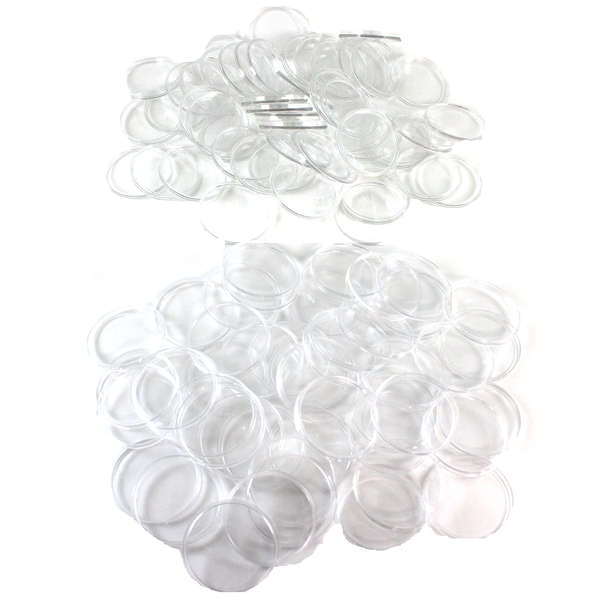 Lot of 100x Round Plastic Coin Capsules for Canadian Silver Maple Leafs (38mm), 100Pcs