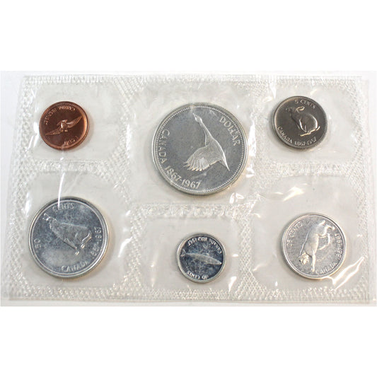 1967 Canada Commemorative Proof Like Set in Original RCM Pliofilm (Lightly toned)