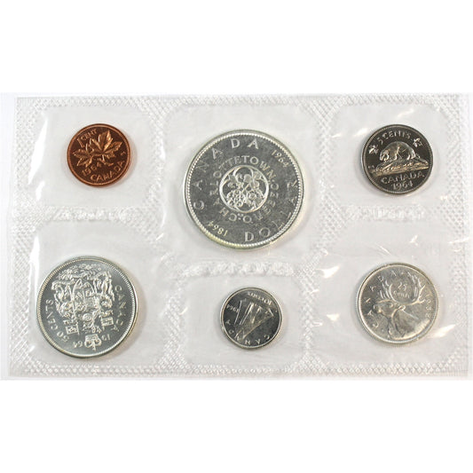 1964 Canada Proof Like Set in Original RCM Pliofilm (Some toning)