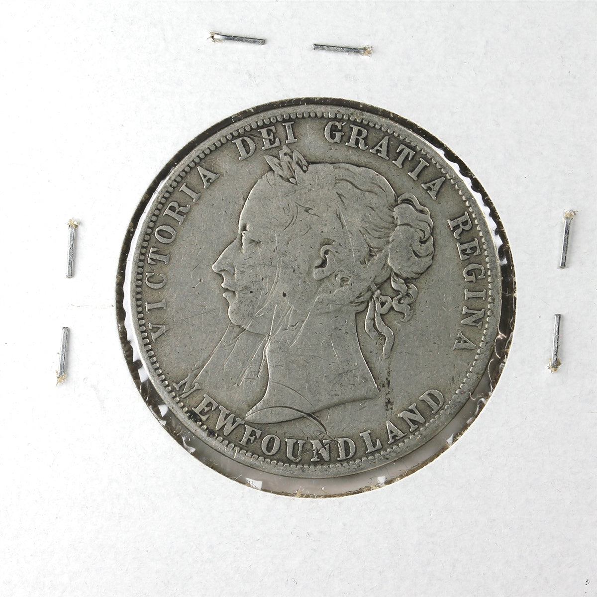 1885 Newfoundland 50-cents Very Good (VG-8) Impaired