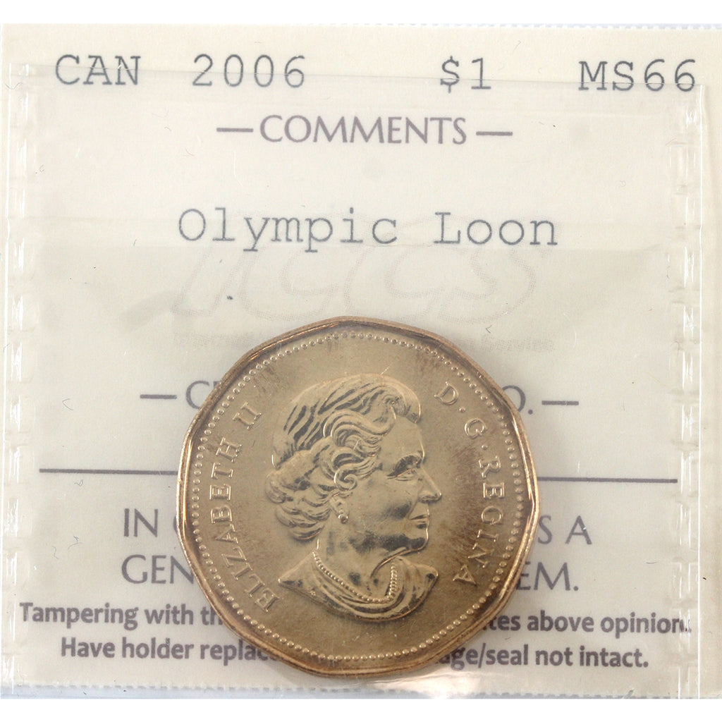 2006 Canada Olympic Loon Dollar ICCS Certified MS66