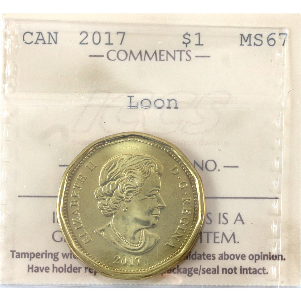 2017 Canada Loon Dollar ICCS Certified MS67