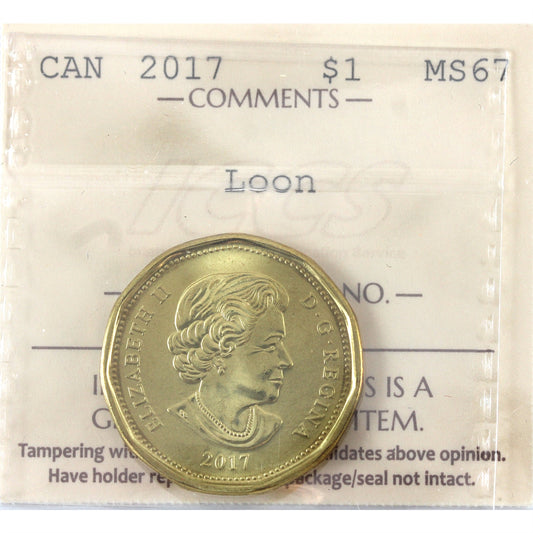 2017 Canada Loon Dollar ICCS Certified MS67