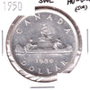 1950 SWL Canada Dollar AU-UNC (AU55) Scratched, Cleaned, or Impaired