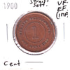 Straits Settlements 1900 Cent VF-EF (VF30) Impaired