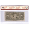 BC-25a 1937 Canada $20 Osborne-Towers, A/E, BCS Certified VF20 (Holes, Stain)