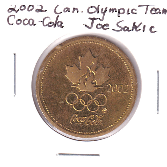 2002 Coca-Cola Canadian Olympic Men's Hockey Team Medallion: Joe Sakic (Impaired)