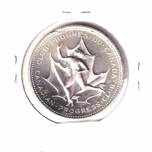 1967 Canadian Progress Club Centennial Medallion: It's Great to Be a Canadian (Lightly Toned)